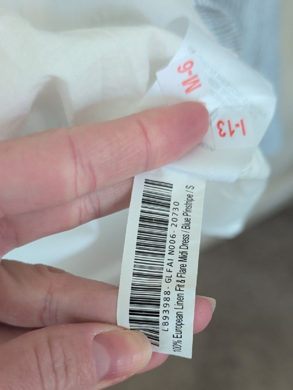 NWT Quince Light Blue and White Striped Midi Dress Size Small - Picture 7 of 8